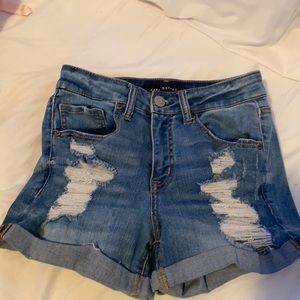 ripped jean shorts